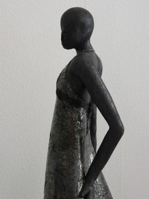 Lady evening, raku