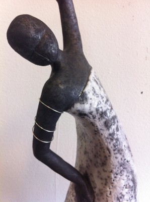 Lady morning, raku
